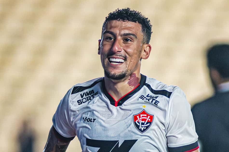 Baralhas comemora gol pela Copa do Brasil Foto: Victor Ferreira / EC Vitória