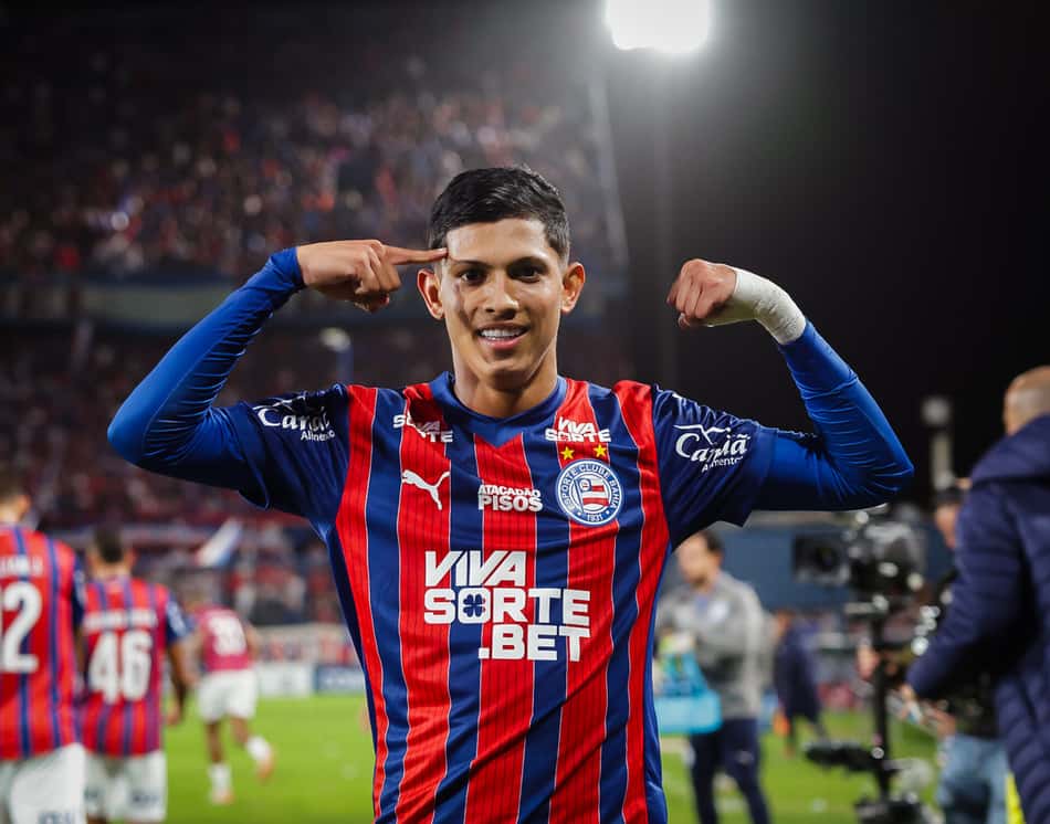 Erick Pulga comemora gol na Libertadores Foto: Letícia Martins / EC Bahia