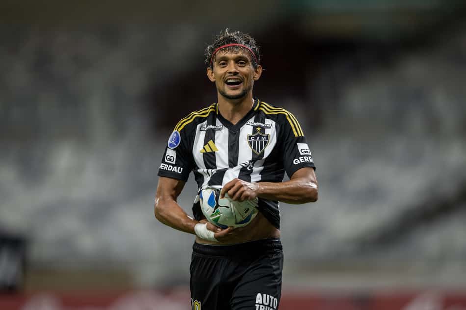Scarpa comemora gol pelo Atlético-MG (Foto: Pedro Souza / Atlético)