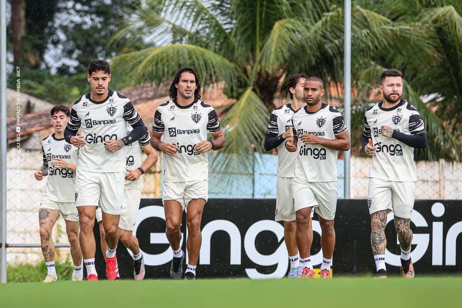 Jogadores do Paysandu em treino Foto: Matheus Vieira/Paysandu