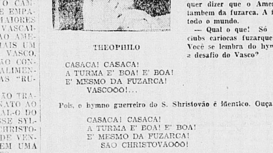 Vasco x Sport - Casaca x Cazá