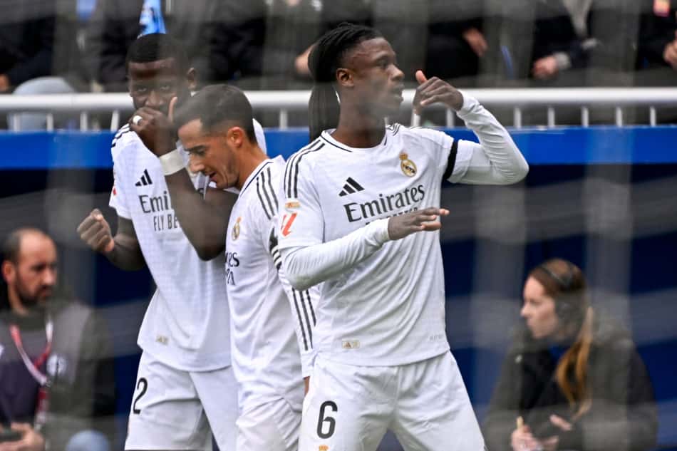 Camavinga comemora gol do Real Madrid contra o Alavés