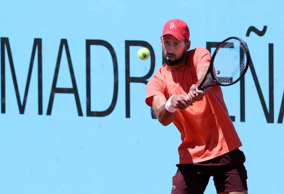 O sérvio Novak Djokovic no Masters 1000 de Madri (Photo by Thomas COEX / AFP)