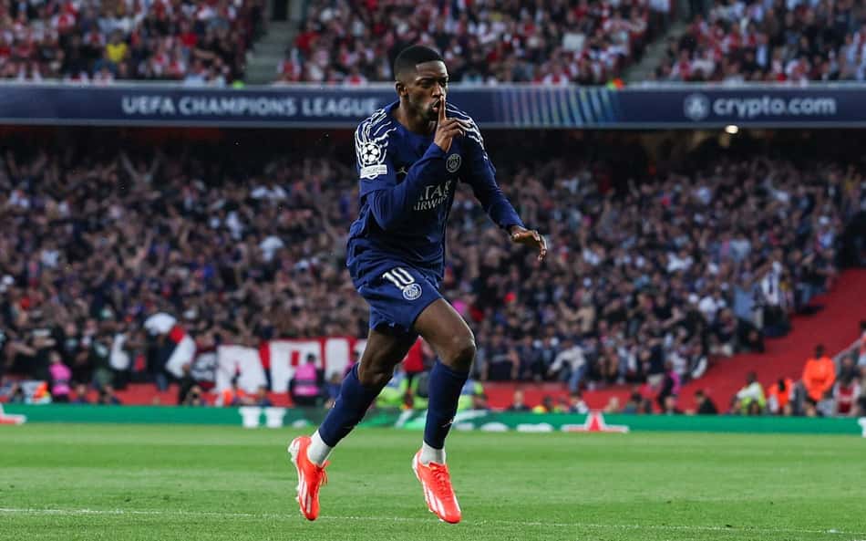 Técnico do PSG não garante Dembélé no jogo de volta contra Arsenal