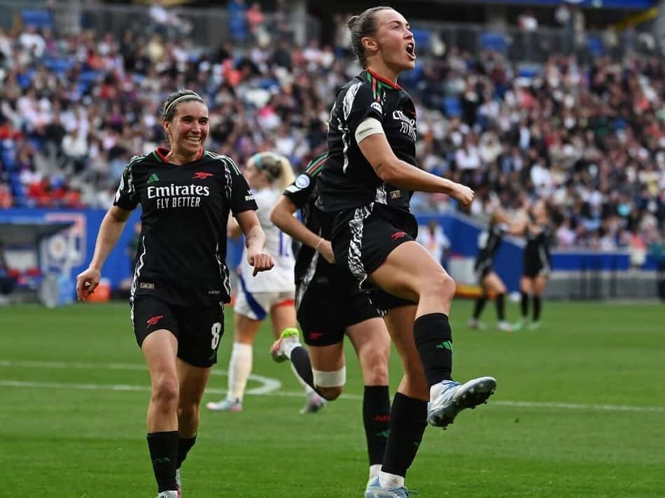 Arsenal feminino eliminou o Lyon na Champions