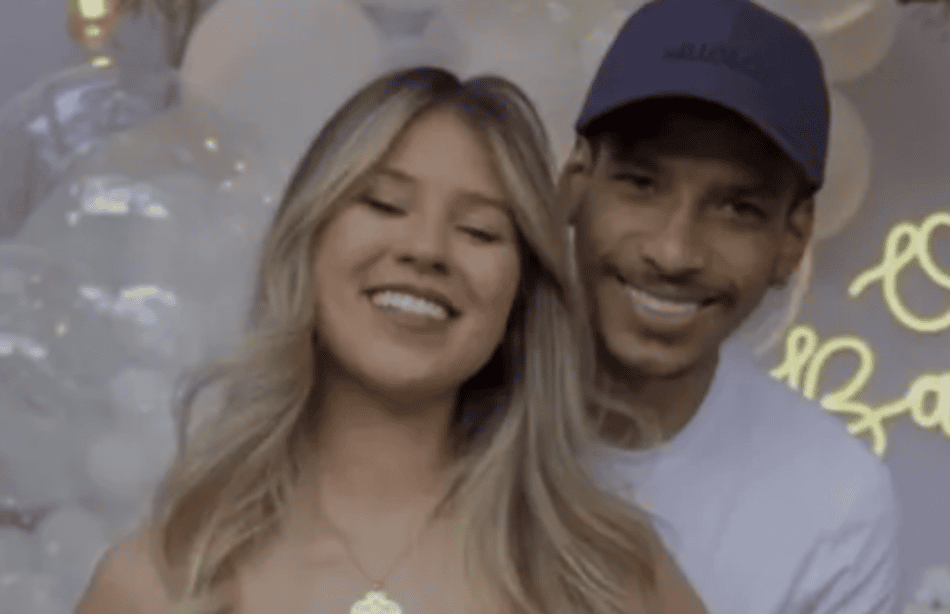 Matheus Pereira, do Cruzeiro, com esposa Talyta Lima (Reprodução Instagram)