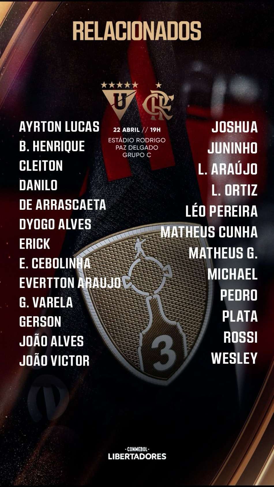 Flamengo relacionados LDU