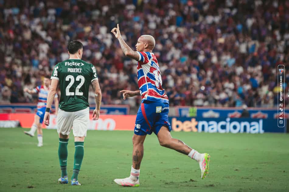 Deyverson na partida entre Fortaleza e Palmeiras, pelo Brasileirão 2025 (Foto: Mateus Lotif/Fortaleza EC)