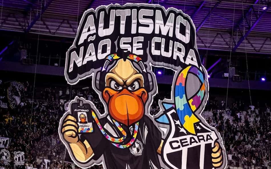 'Autismo não se cura, se compreende'; veja homenagem da torcida do Ceará