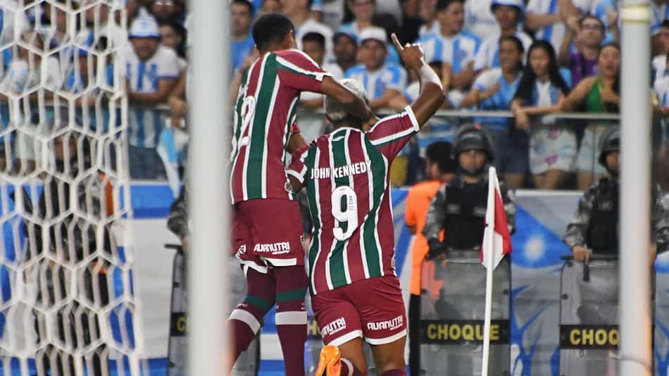 John Kennedy comemora seu gol pela Copa do Brasil em Fluminense x Paysandu