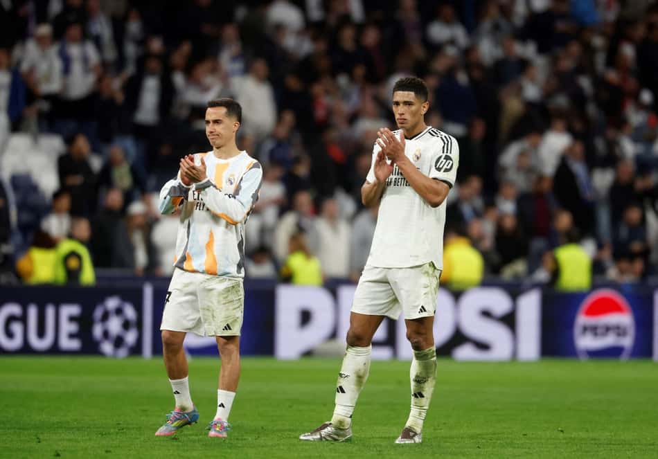 Lucas Vázquez e Jude Bellingham pelo Real Madrid