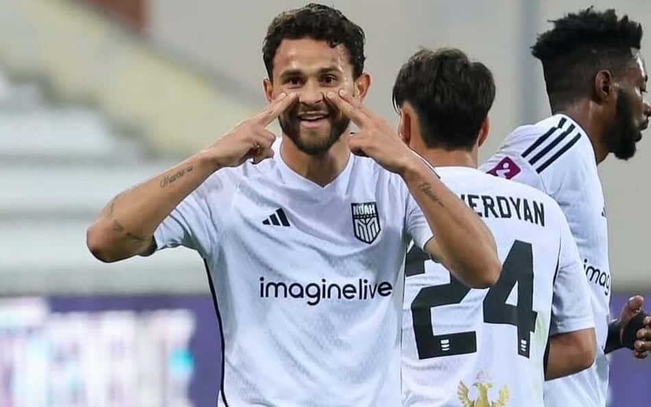 Matheus Aiás vive boa fase e deixa Noah perto do título da Liga e da Copa na Armênia