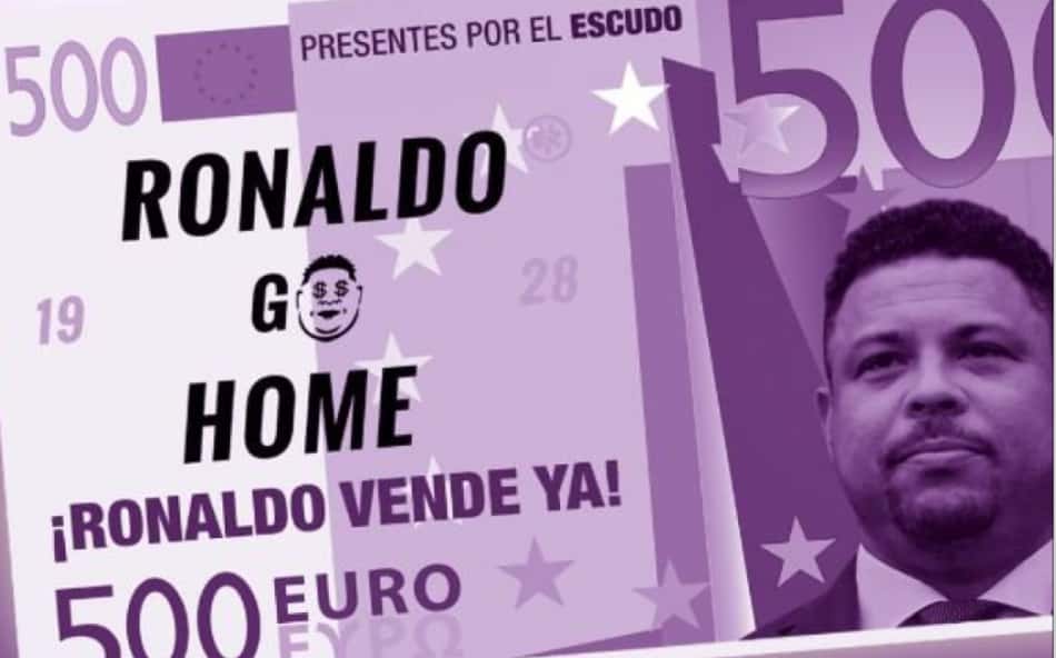 Torcedores do Valladolid preparam surpresa a Ronaldo: 'Vá para casa'