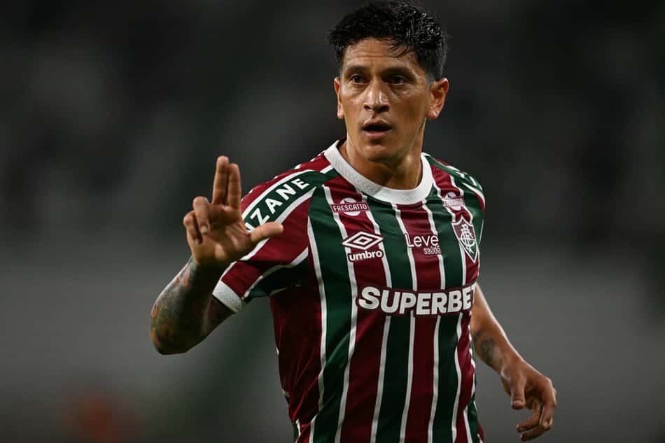 Cano comemora gol contra o Once Caldas pela Sul-Americana