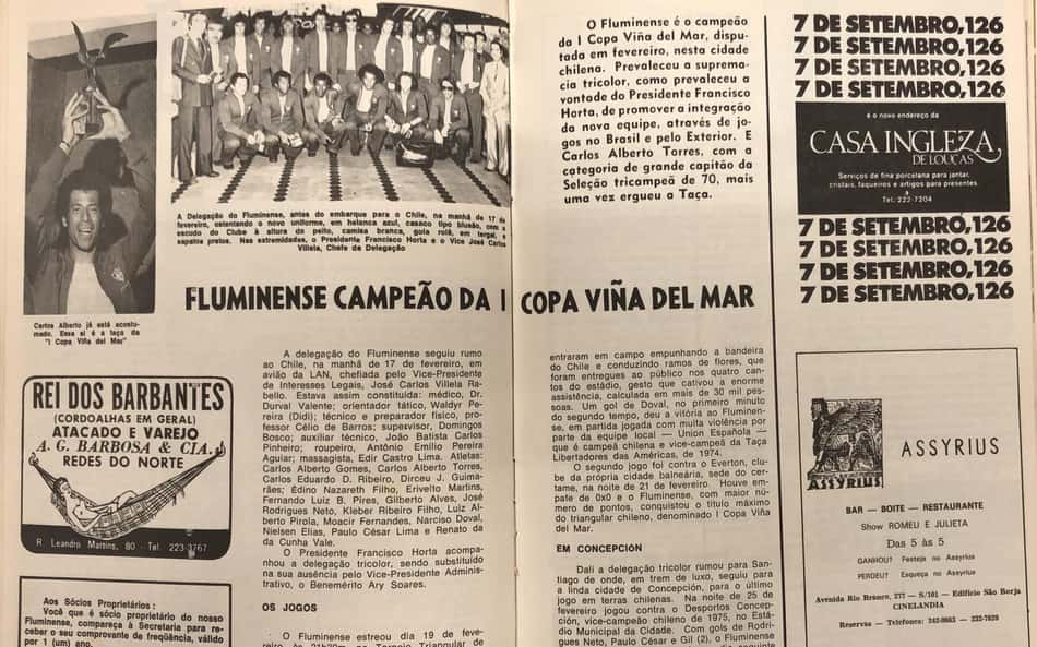 PC Caju relembra Fluminense que enfrentou Unión Española em 1976: 'Seleção'