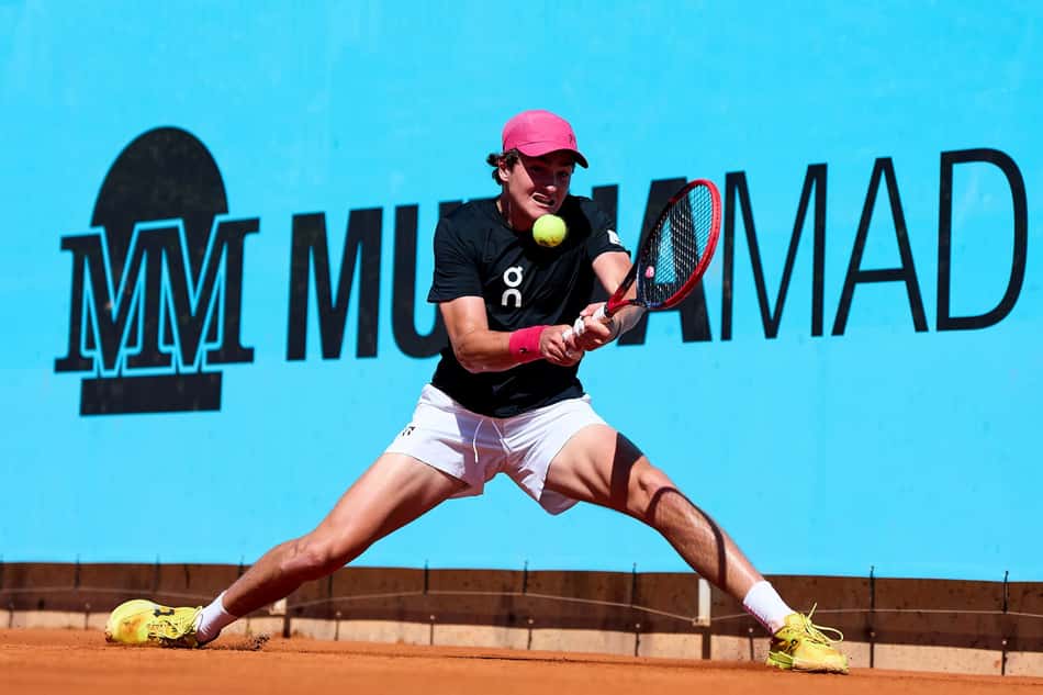 João Fonseca em treino no Masters 1000 de Madri