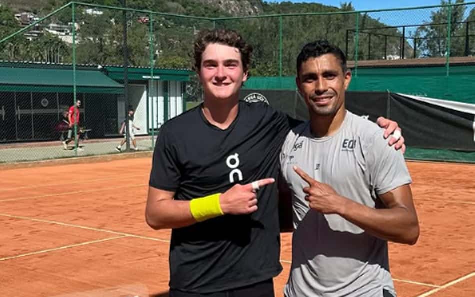 João Fonseca e Thiago Monteiro treinam juntos no Rio. Vídeo