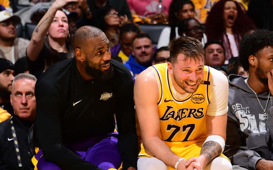 Luka Doncic e Lebron James são responsáveis por 90% dos pontos dos Lakers