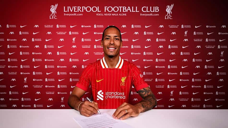 Virgil van Dijk renovou seu contrato com o Liverpool na última temporada (Foto: Divulgação)