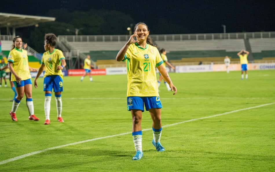 Com show de Evelin, Seleção Brasileira goleia Bolívia no Sul-Americano Sub-17