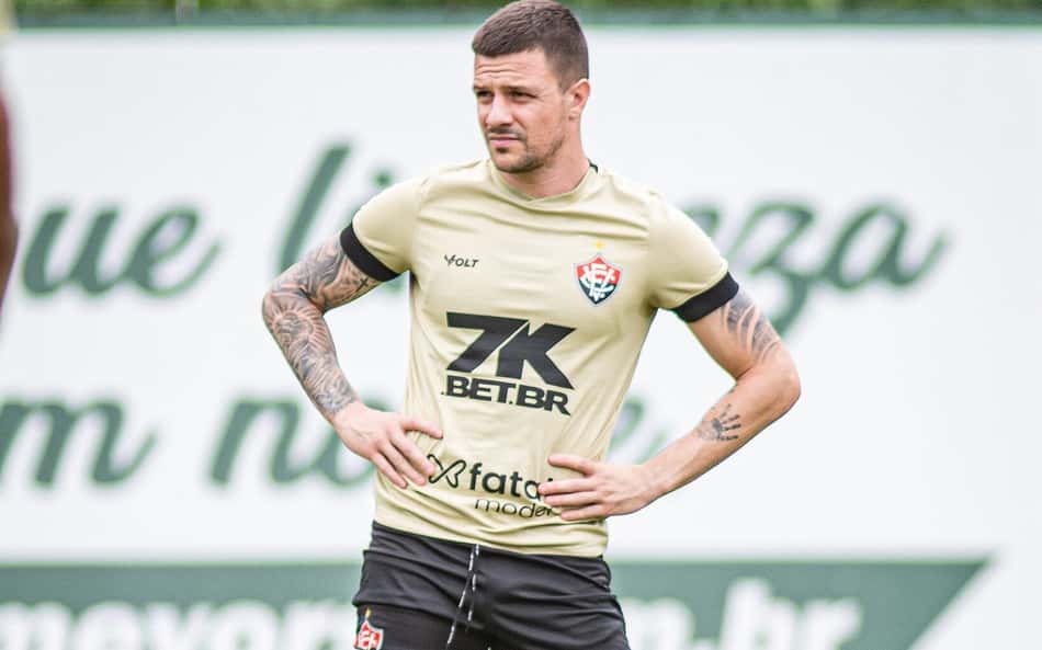 Kayzer em treino do Vitória Foto: Victor Ferreira / EC Vitória