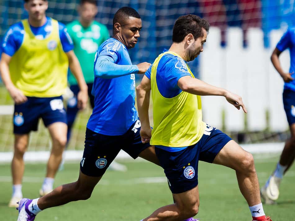 Everton Ribeiro e Erick em treino do Bahia  Foto: Letícia Martins / EC Bahia
