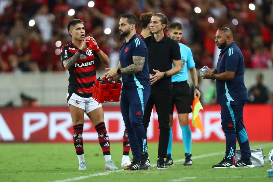 Filipe Luís durante a vitória sobre o Bahia (Foto: Gilvan de Souza/Flamengo)