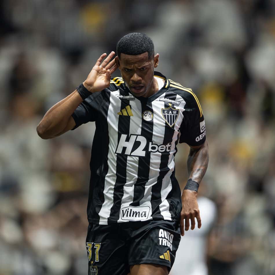 Júnior Santos comemorando gol pelo Atlético-MG (Foto: Pedro Souza / Atlético)
