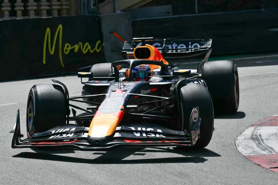 Red Bull Racing's Dutch driver Max Verstappen races during the Formula One Monaco Grand Prix at the Circuit de Monaco, on May 25, 2025. (Photo by Christophe SIMON / AFP)