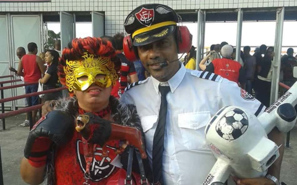 Sinho e Rosecleide juntos no Barradão Foto: Redes sociais