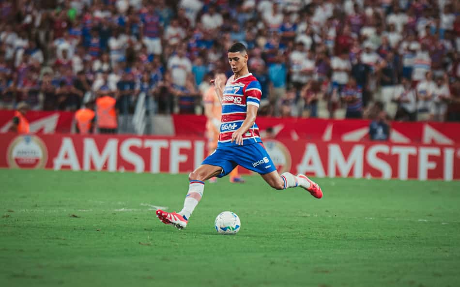 Partida entre Fortaleza e Atlético Bucaramanga, pela Copa Libertadores (Foto: Mateus Lotif/Fortaleza EC)