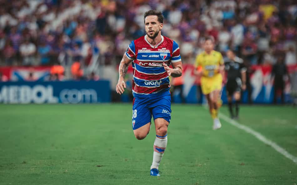 Partida entre Fortaleza e Atlético Bucaramanga, pela Copa Libertadores (Foto: Mateus Lotif/Fortaleza EC)