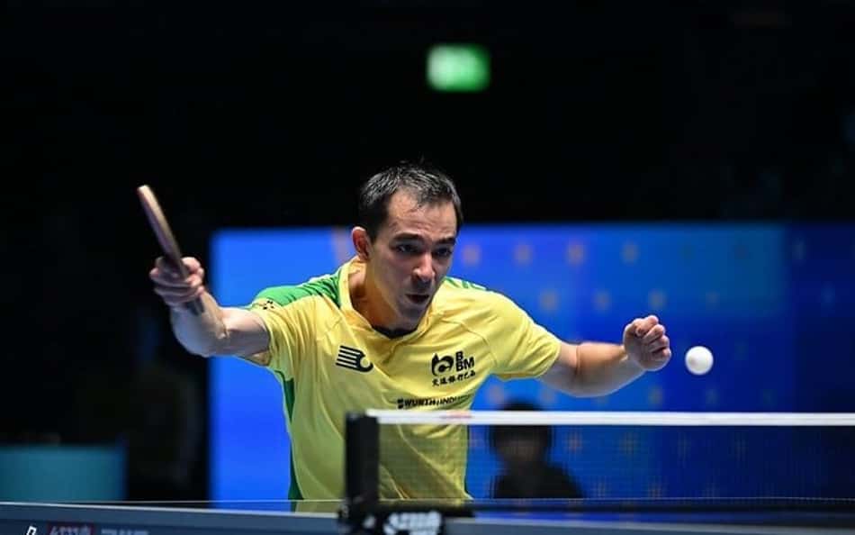 Hugo Calderano começa no Mundial de Tênis de Mesa com vitória