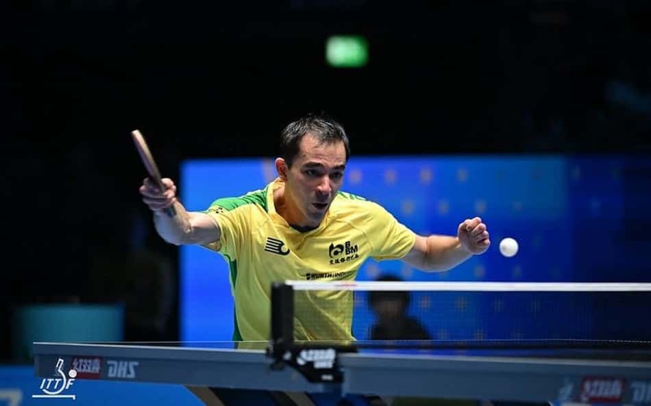 Mundial de Tênis de Mesa: Hugo Calderano vence tunisiano e vai à terceira rodada