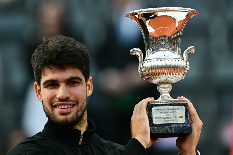 Campeão em Roma, Alcaraz cola na liderança do ranking de tênis; veja top-10 atualizado