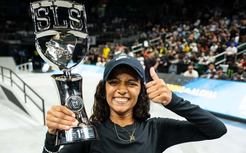 Rayssa Leal comete gafe e 'anuncia' etapa da SLS no Brasil; vídeo