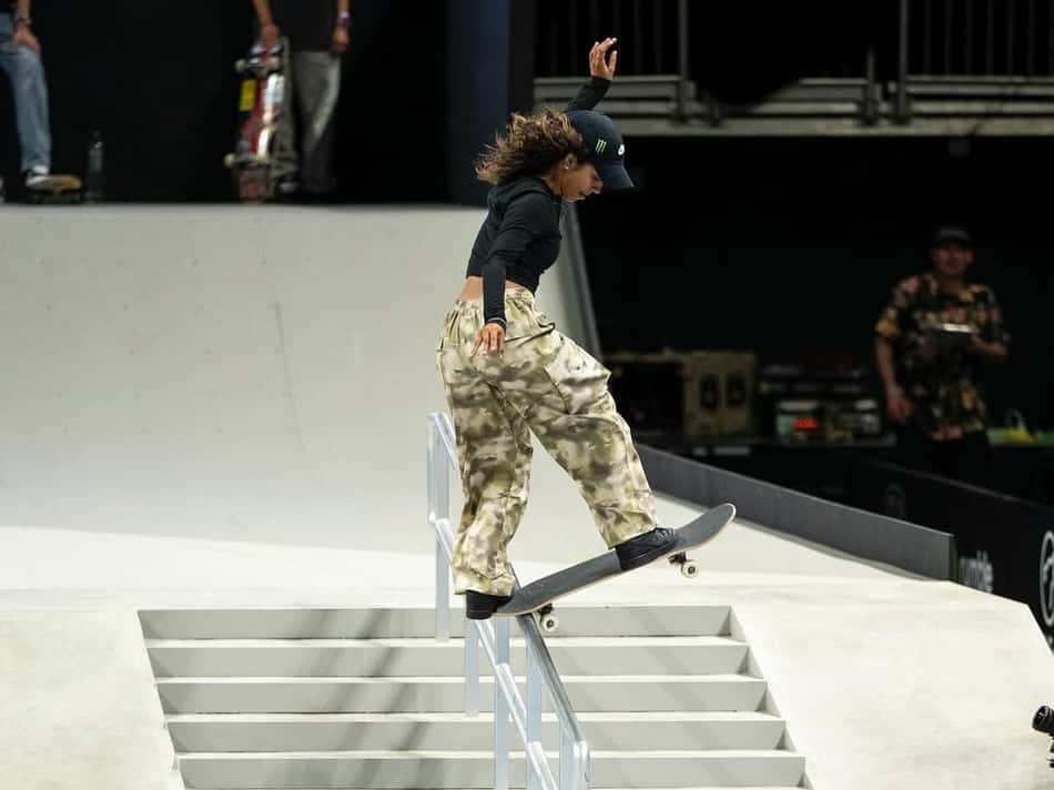 Rayssa Leal em ação na etapa de Miami do SLS 2025  (Créditos: Reprodução/SLS)