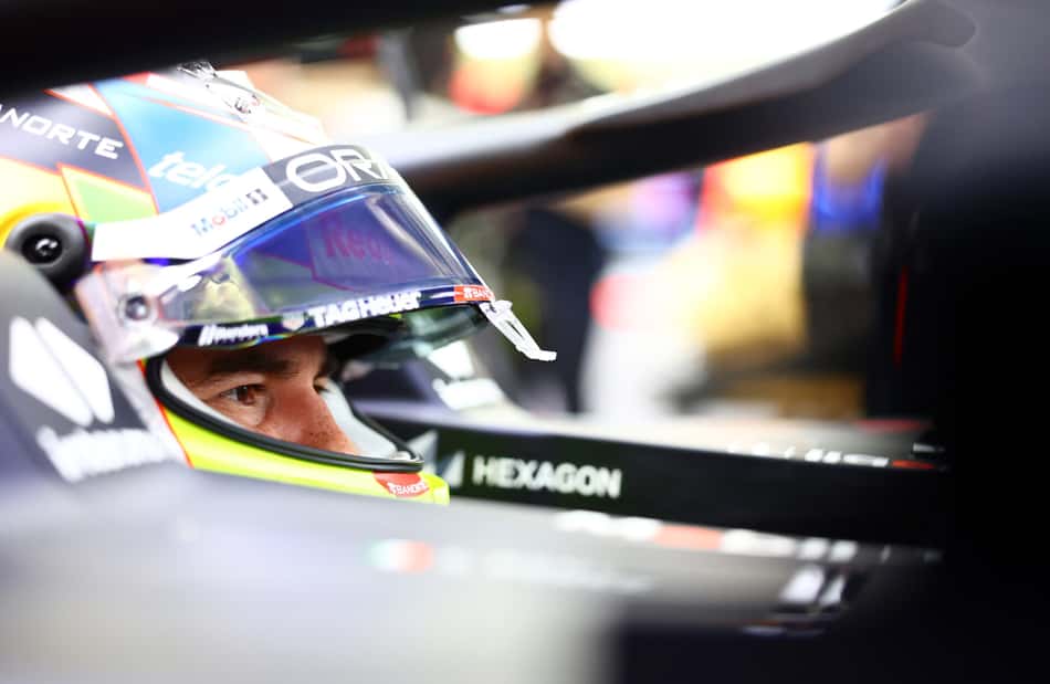 BAHRAIN, BAHRAIN - FEBRUARY 25: Sergio Perez of Mexico and Oracle Red Bull Racing prepares to drive in the garage during day three of F1 Testing at Bahrain International Circuit on February 25, 2023 in Bahrain, Bahrain. (Photo by Mark Thompson/Getty Images) // Getty Images / Red Bull Content Pool // SI202302250047 // Usage for editorial use only //