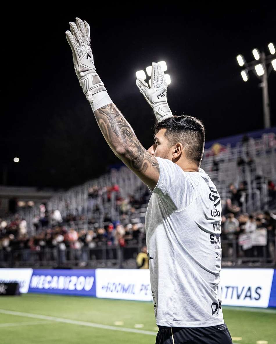 João Paulo foi o titular no gol do Santos em amistoso contra o RB Leipzig, em Bragança Paulista. (Foto: Divulgação/ Santos FC)