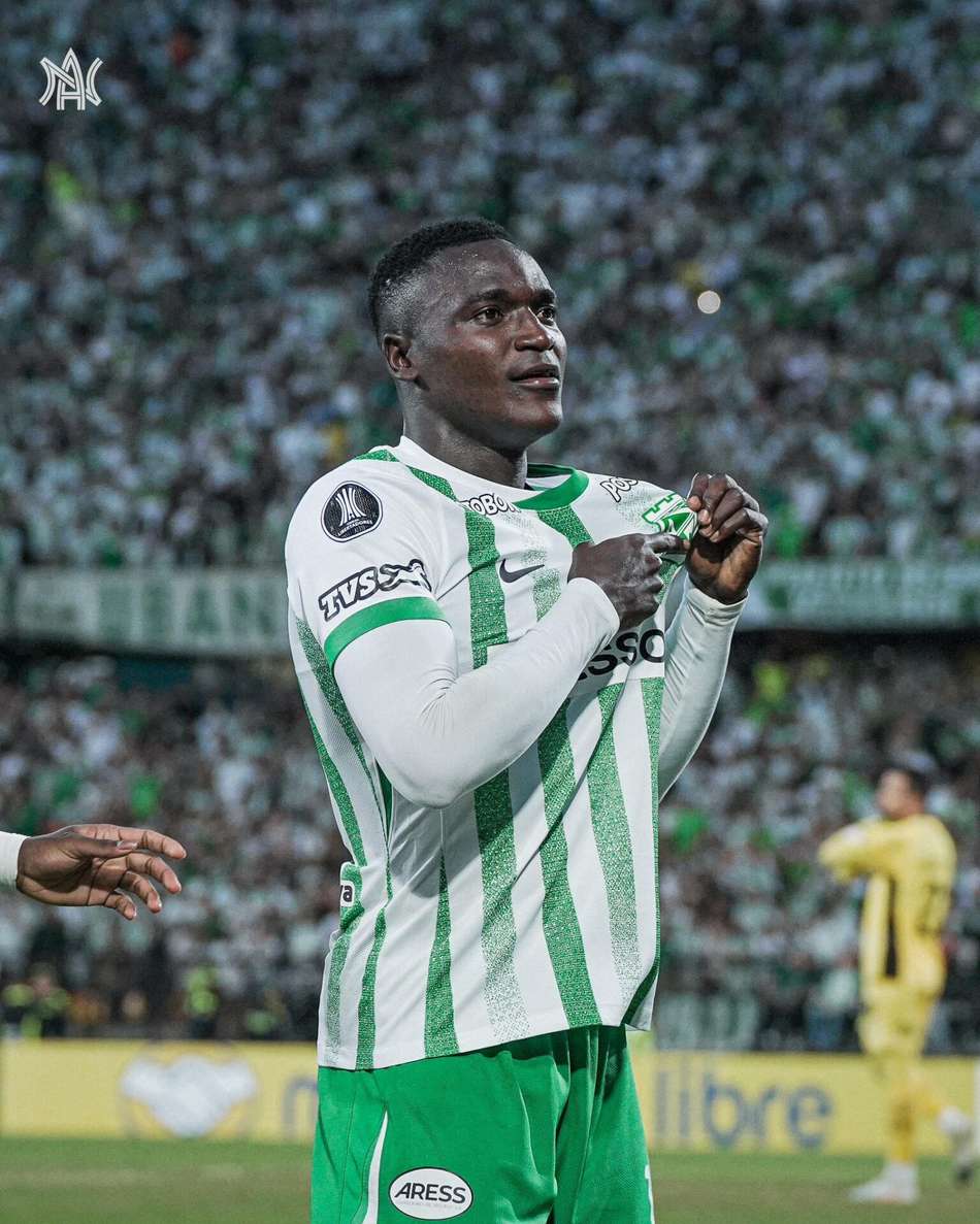 Viveros comemora gol contra o Bahia Foto: Divulgação / Atlético Nacional