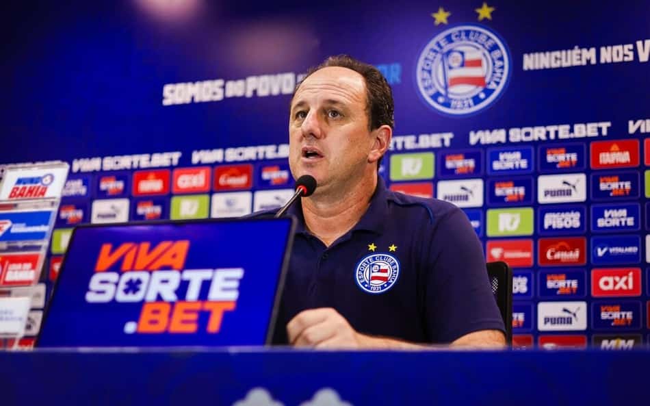 Assista à íntegra da coletiva de Rogério Ceni, técnico do Bahia