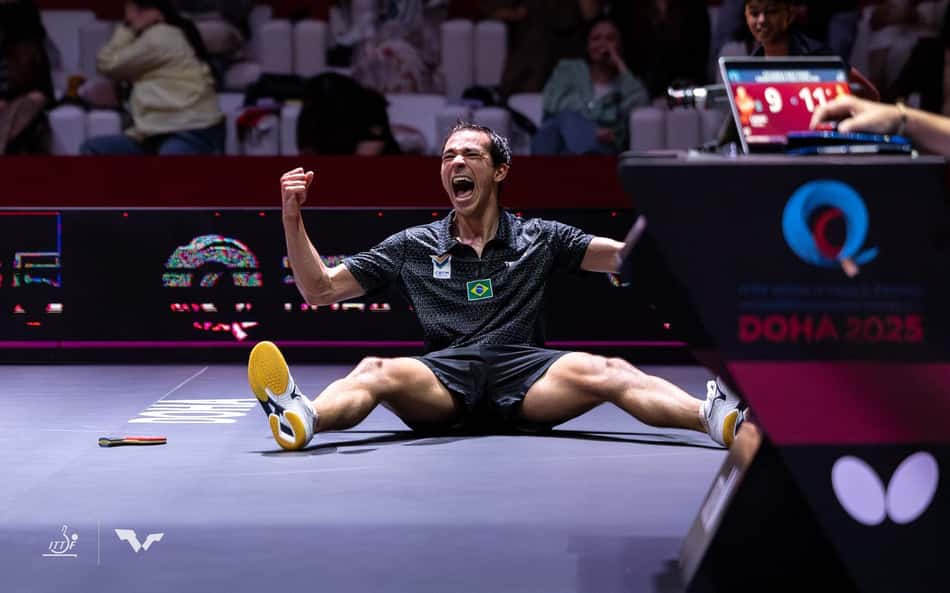 Calderano comemorou muito a classificação à final