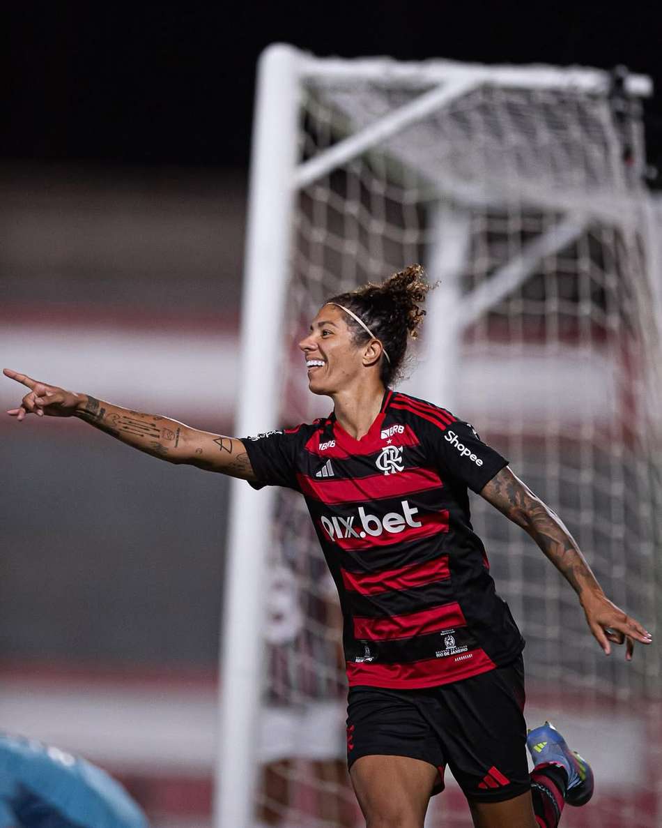 Cristiane marcou o primeiro gol do Flamengo diante do Fluminense. (Foto: Flamengo/Divulgação)