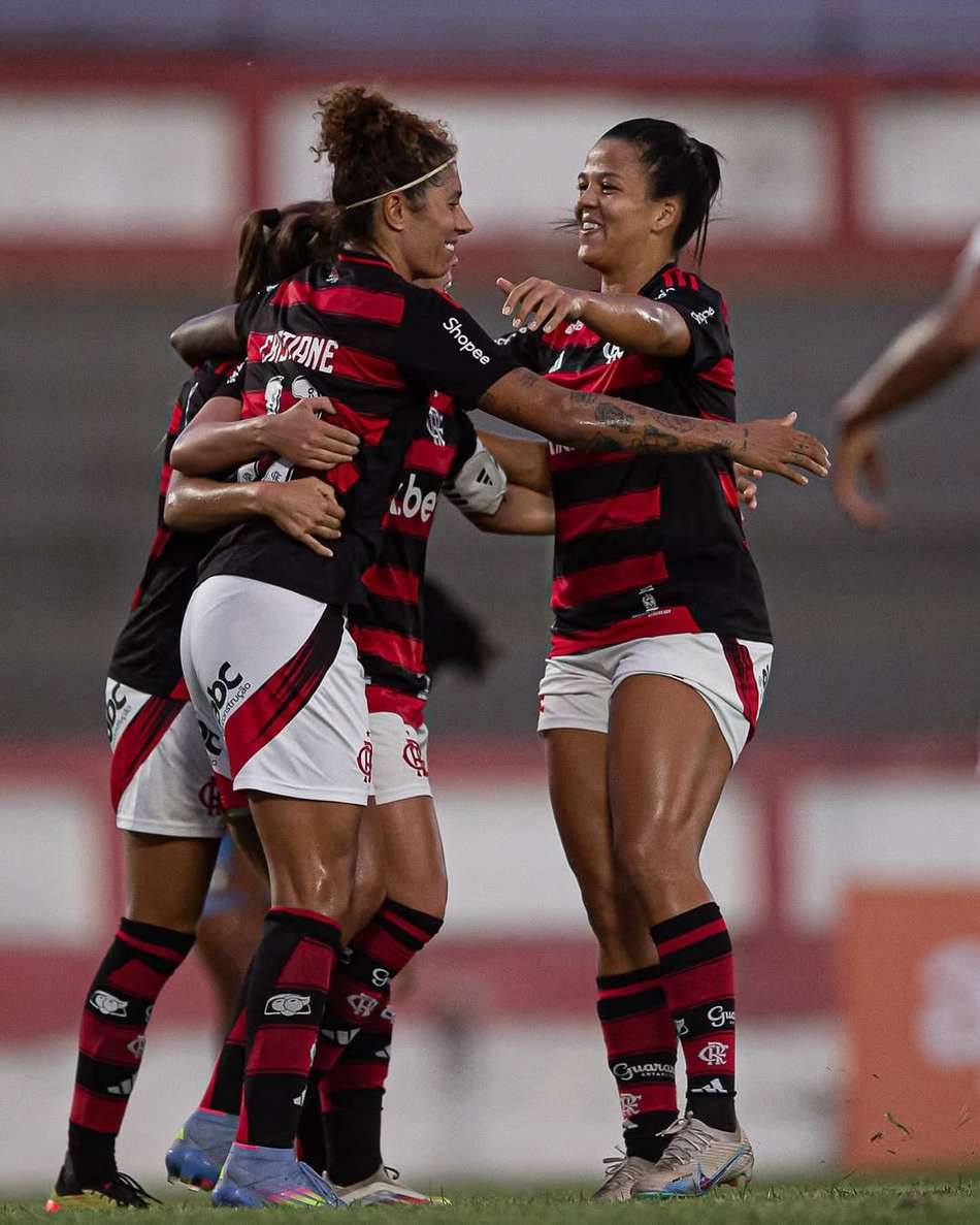 Cristiane marcou dois dos quatro gols do Flamengo contra o Real Brasília. (Foto: Flamengo/Divulgação)