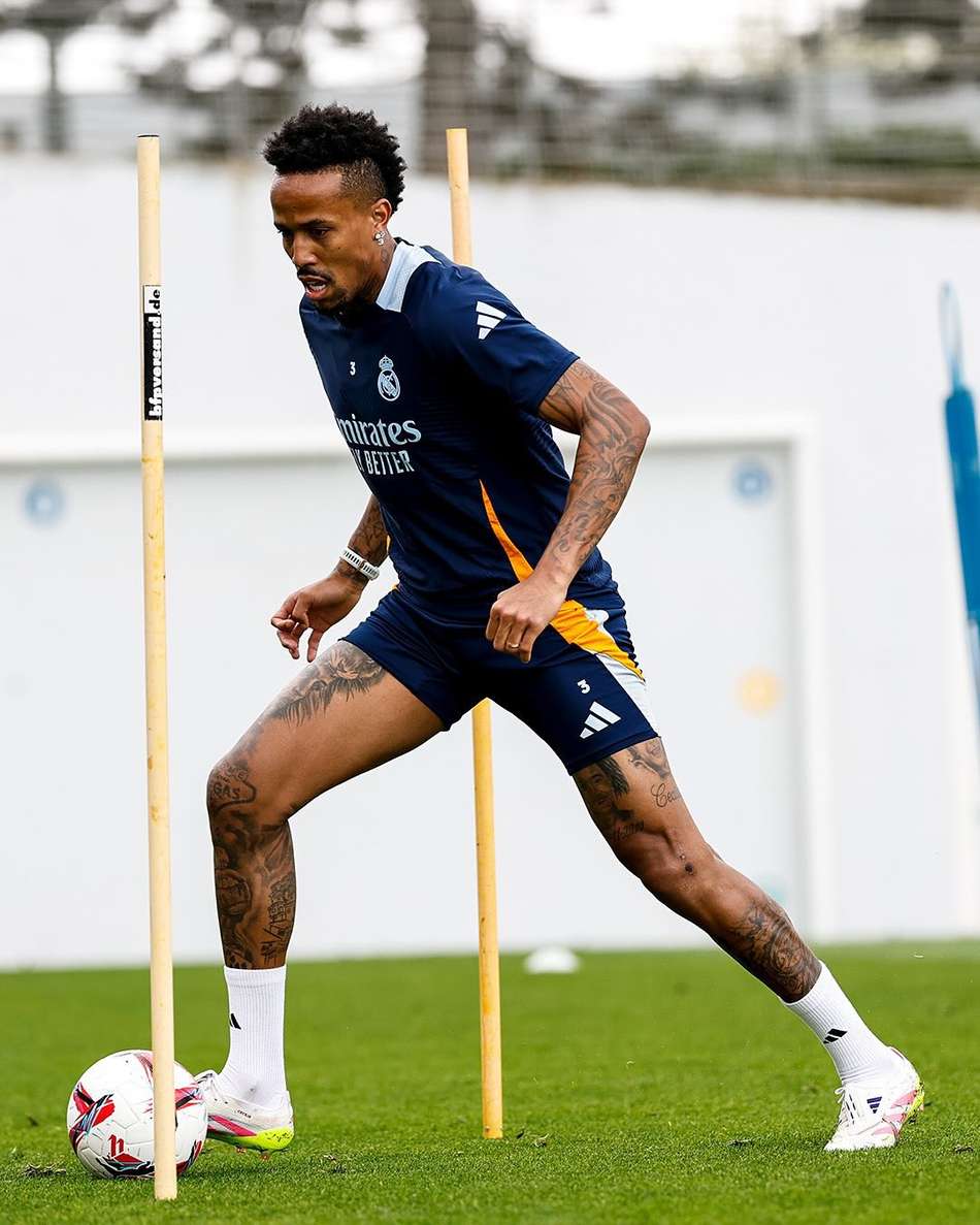 Éder Miltião durante treinamento com bola no Real Madrid