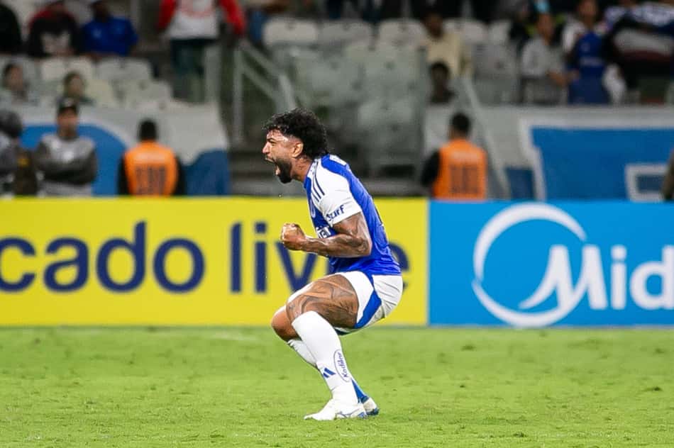 Gabigol marcou gol em Cruzeiro x Palestino