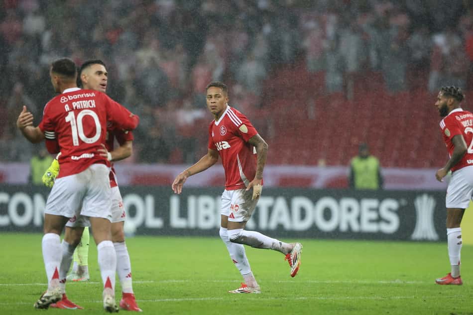Inter comemora gol diante do Bahia (Foto: Ricardo Duarte/Internacional)