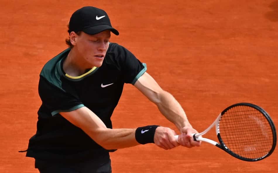 Jannik Sinner em treino em Roma (Corinne Dubreuil/ATP Tour)