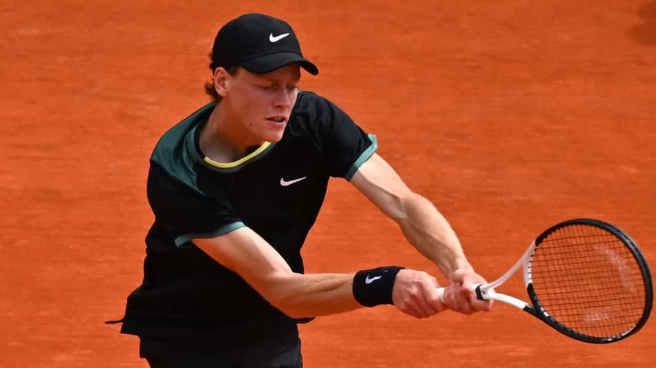 Jannik Sinner em treino em Roma (Corinne Dubreuil/ATP Tour)