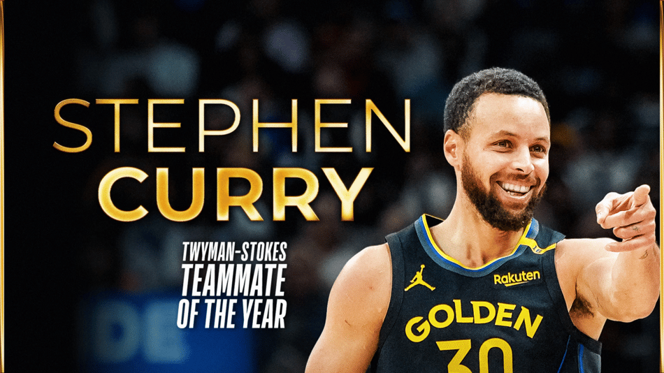 Stephen Curry foi eleito o "Companheiro do ano" nos prêmios individuais da NBA 2024/25 (Foto: Divulgação/NBA)